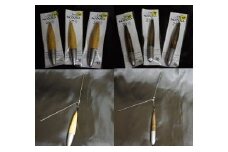 008-22投げ釣り用特製木錘・湘南天秤セット（各3本）/ 23号・25号・27号・29号（径18mm、木の長さ6.0cm）、18号・20号・23号・25号・27号（径15mm、木の長さ7.0cm）の9種類の中から 選べる 3本 湘南天秤 手作業 仕上げ 釣り具 錘 投げ釣り用 釣り 釣 全誘導式
