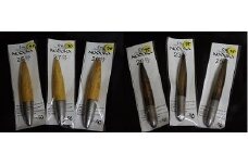 022-01投げ釣り用特製木錘（12本）/ 23号・25号・27号・29号（径18mm、木の長さ6.0cm）、18号・20号・23号・25号・27号（径15mm、長さ7.0cm） 9種類の中から 選べる 12本 手作業 仕上げ 釣り具 錘 投げ釣り用 釣り 釣