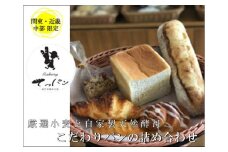 009-37-1厳選小麦と自家製天然酵母でつくる「こだわりパンの詰め合わせ」( 6～7種類のパン) / 国産 材料 素材 自家製天然酵母 パン ソフト系 天然酵母 地域限定 北海道産小麦 生食パン 低温 長時間発酵 焼き上げ 味わい深い 優しいパン 生食パンで人気のパン屋 てっパン はだの桜みち店