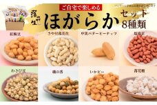 ほがらかセット ８種類 詰め合わせ 福袋 ピーナッツ 落花生 健康 豆菓子 和菓子 おやつ いかピー わさび 梅 バターピーナッツ バタピー おいしい 子供 食べ比べ 満足 013-16-1