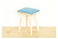 088-01北欧家具talo　オリジナルフィンランド製スツール  １脚 (サイズ：幅 35.5cm　奥行 29.5cm　高さ 45.5cm) / 秦野 神奈川 北欧家具 家具 椅子 スツール オリジナル タンバリン柄