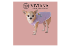 ドッグウェア「VIVIANA」タンクトップロゴフラワー（Purple）｜犬服 犬用 犬用ワンピース 犬用ドレス サイズ展開