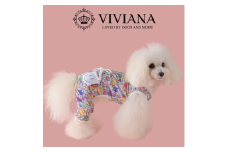 ドッグウェア「VIVIANA」くま柄ロンパース｜犬服 犬用 犬用ワンピース 犬用ドレス サイズ展開