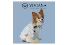 ドッグウェア「VIVIANA」レースフリルワンピース｜犬服 犬用 犬用ワンピース 犬用ドレス サイズ展開