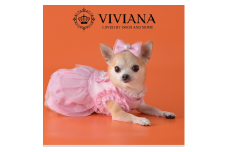 ドッグウェア「VIVIANA」ハートロゴワンピース（Pink）｜犬服 犬用 犬用ワンピース 犬用ドレス サイズ展開