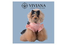 ドッグウェア「VIVIANA」ニットワンピース（Pink）｜犬服 犬用 犬用ワンピース 犬用ドレス サイズ展開