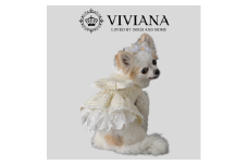 ドッグウェア「VIVIANA」2ndAnniversaryドレス（White）｜犬服 犬用 犬用ワンピース 犬用ドレス サイズ展開
