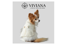 ドッグウェア「VIVIANA」2ndAnniversaryベスト（White）｜犬服 犬用 犬用ワンピース 犬用ドレス サイズ展開