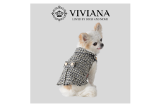 ドッグウェア「VIVIANA」2ndAnniversaryベスト（Black）｜犬服 犬用 犬用ワンピース 犬用ドレス サイズ展開