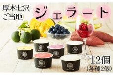 No.1004 厚木七沢ご当地ジェラートギフトBOX ／ スイーツ アイス かぼす フランボワーズ ブルーベリー かぼちゃ とうもろこし さつまいも 神奈川県