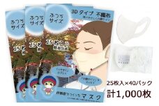 [伊勢原でつくったマスク] ふつうサイズ 簡易包装25枚入り×40パック (合計1000枚)※「いせはら」刻印入り [0050]