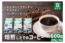 焙煎したてのコーヒー豆 3袋 (エメラルドマウンテン・クラシックモカマタリ・マンデリントバコ)【豆】[0349]