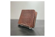YIHALS ハンドメイド 鹿革 2つ折り財布 ブラウン《靴屋が手掛ける革製品》｜イハレス レザー 革小物 [0644]