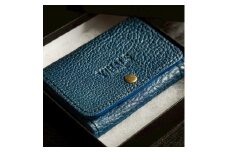 YIHALS ハンドメイド 鹿革 名刺入れ ダークブラウン《靴屋が手掛ける革製品》｜イハレス レザー 革小物 [0638]