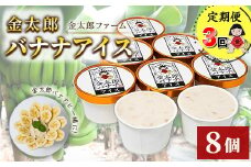 ★レビューキャンペーン実施中★定期便：金太郎バナナアイス（24個）：8個×3回（毎月お届け） 毎栽培期間中農薬不使用 【国産 ギフト プレゼント 贈り物 お返し おいしい 果物 くだもの フルーツ お歳暮 お中元 】