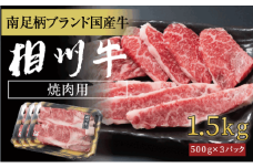 相州牛 焼肉・網焼き用カルビ　1.5kg（厚切り） 【 牛肉 お肉 ブランド牛 神奈川県 南足柄市 】