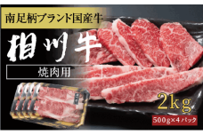 相州牛 焼肉・網焼き用カルビ　2.0kg（厚切り） 【 牛肉 お肉 ブランド牛 神奈川県 南足柄市 】