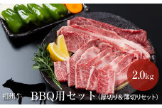 相州牛　BBQ用セット　2.0kg （厚切り＆薄切りセット） 【 牛肉 お肉 ブランド牛 神奈川県 南足柄市 】