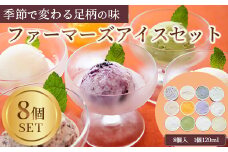 【8個入り】 自社農園で栽培した果物でつくった旬なアイスをお届け（味はお任せ）【 果物 フルーツ 旬 食品添加物不使用 カップアイス シャーベット フルーツアイス ギフト プレゼント 詰め合わせ 神奈川県 南足柄市 】