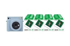 「インスタントカメラinstax™“チェキ”スクエアセット」instax™ スクエアフォーマットフィルム 2パック×20（合計400枚撮影可能）インスタントカメラ“チェキ”「instax SQUARE SQ1™ Glacier Blue」×1
