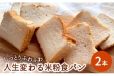 しっとりふわふわ「人生変わる米粉食パン」×2本