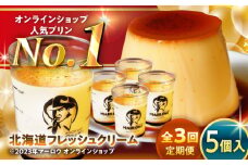 【全3回定期便】北海道フレッシュクリーム プリン 5個セット 計約900g (約180g × 5個) / ぷりん クリーム クリームプリン 国産 神奈川 神奈川県 葉山 スイーツ 濃厚 贅沢 洋菓子 ご褒美 デザート【(有)マーロウ】 [ASAY031]