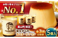 【全3回定期便】昔ながらの カスタードプリン 5個セット 計約900g (約180g × 5個) / プリン ぷりん スイーツ 洋菓子 デザート カスタード  神奈川県 神奈川 葉山 葉山町 国産 人気 人気店 冷蔵 濃厚 贅沢 セット ふるさと【(有)マーロウ】 [ASAY034]