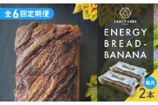 【全6回定期便】ENERGY BREAD-BANANA　約540g×2本 / パン ぱん  菓子パン スイーツ グルテンフリー 小麦不使用 白砂糖不使用 有機バナナ 平飼い卵 ヘルシー 低GI ココナッツシュガー グラスフェッドバター バナナブレッド ばななぶれっど すいーつ ぶれっど 葉山 【SANCTUARY FOODS (株)】 [ASAH008]