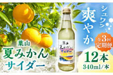 【全3回定期便】葉山夏みかんサイダー（12本入り） / ジュース 炭酸 ミカン 神奈川県 特産品 みかん 炭酸飲料 葉山 葉山町  夏みかん【リカーズかさはら】 [ASBB004]