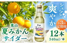 【全3回定期便】葉山夏みかんサイダー（12本入り） / ジュース 炭酸 ミカン 神奈川県 特産品 みかん 炭酸飲料 葉山 葉山町  夏みかん【リカーズかさはら】 [ASBB004]