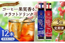 【先行予約】【2025年9月中旬から順次発送】【全3回定期便】カフェテーロ葉山　コーヒーチェリーコーラ 6本 コーヒーチェリージンジャー 6本/ コーラ エナジードリンク 酸味 コーヒー  神奈川県 葉山町 クラフトコーラ 天然 ドリンク 炭酸【合同会社エンディレクト】 [ASBM019]