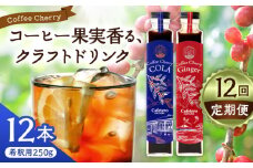 【先行予約】【2025年9月中旬から順次発送】【全12回定期便】カフェテーロ葉山　コーヒーチェリーコーラ 6本 コーヒーチェリージンジャー 6本/ コーラ エナジードリンク 酸味 コーヒー  神奈川県 葉山町 クラフトコーラ 天然 ドリンク 炭酸【合同会社エンディレクト】 [ASBM021]
