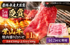 【全12回定期便】 葉山牛 焼肉用上カルビ500g焼肉用カルビ500g / 牛肉 牛 肉 お肉 国産 赤身肉 やきにく 焼き肉 カルビ かるび 上カルビ 上かるび BBQ ブランド牛 和牛 黒毛和牛 国産牛 贈答 ギフト 冷凍 葉山 定期 定期便 【有限会社葉山旭屋牛肉店】 [ASAP055]