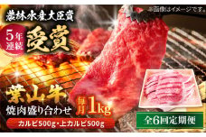 【全6回定期便】 葉山牛 焼肉用上カルビ500g焼肉用カルビ500g / 牛肉 牛 肉 お肉 国産 赤身肉 やきにく 焼き肉 カルビ かるび 上カルビ 上かるび BBQ ブランド牛 和牛 黒毛和牛 国産牛 贈答 ギフト 冷凍 葉山 定期 定期便 【有限会社葉山旭屋牛肉店】 [ASAP054]