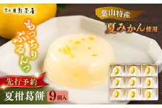 葉山日影茶屋　夏柑葛餅 9個入 / 葛餅 くずもち 和菓子 おやつ スイーツ 夏みかん 夏蜜柑 お菓子 贈り物 ギフト 柑橘 神奈川県 葉山町【(株)日影茶屋】 [ASAX027]