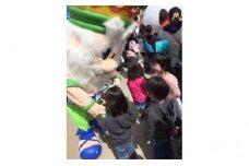 湘南ベルマーレ　クラブマスコット「キングベルⅠ世」訪問