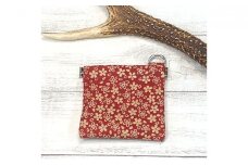 印伝のばね口金具の小物入れ（桜）