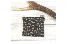 印伝のばね口金具の小物入れ（キツネ）