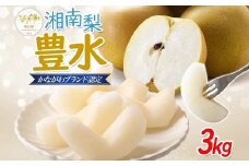 湘南梨 3kg 豊水 寒川町産 箱 湘南 常温 かながわ ブランド 甘い 強い やさしい 酸味 果汁 ジューシー ナシ シャキシャキ 送料無料 栽培 樹上 完熟 天利梨園 種類 果物 夏 旬 冷蔵庫 収穫 直後 7月 神奈川県 寒川町