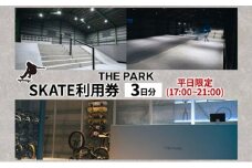 中上級者限定 THEPARK 平日限定 3日分 SKATE 2部 利用券 スケートボード  スケボー スケート 室内 コンクリート パーク ハンドレール ダウンレール 神奈川県 寒川町