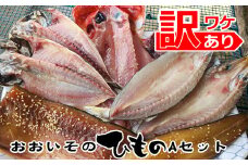 おおいその干物Aセット／ 季節によって多少内容が変わる訳あり品 【 ひもの 魚 天日干し 神奈川県 大磯 湘南 特産品 】