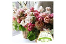 【アレンジメント定期便】＜4ヶ月連続で毎月お届け（全4回プラン）＞ 旬のお花と 季節のグリーン、実物や枝物等を合わせてご用意いたします。 花色はお任せいただきます。【 生花 アレンジメント 神奈川県 大磯町 】