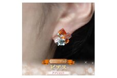 《コラージュ》 ピアス（アプリコット）【 神奈川県 大磯町 レディースジュエリー ファッション小物 誕生日 お祝い ギフト 贈り物 ファッション 】