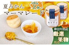 No.084 夏みかんマーマレード100g×2個 ／ 柑橘 ビタミンC 爽やか ママレード 人気 加工食品 手作り 白砂糖不使用 ペクチン不使用 フルーツスプレッド コンフィチュール トッピング 神奈川県産果物 神奈川県