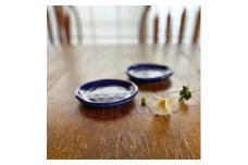 うつわ おしゃれな食器 プレート皿 菓子皿にもフラワーオブライフ模様 瑠璃色　小皿2枚【1457021】