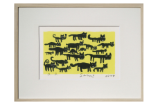 【著名アーティストシルクスクリーン版画作品】田島征三「ネコまみれ」