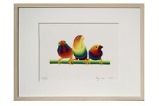 著名アーティストシルクスクリーン版画　靉嘔 「Can you see?」