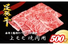 かながわブランド【足柄牛】上モモ焼肉用500g【赤身 脂身 バランス 絶妙 焼肉用モモ肉】