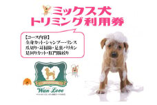 【ミックス犬】トリミング利用券（１回）