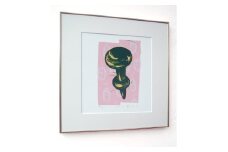 【著名アーティストシルクスクリーン版画作品】吉澤美香「かー2」（ちびあめばちのまゆ）